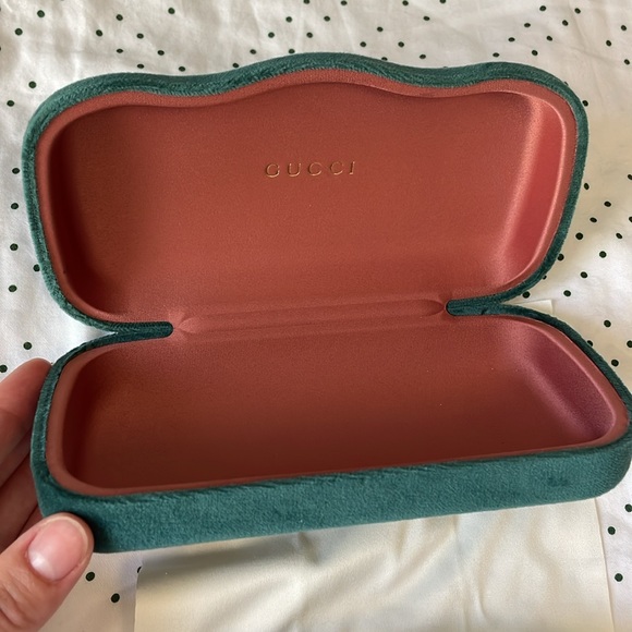 Gucci aviator frame sunglasses brown tortiose with green lense - Picture 6 of 7